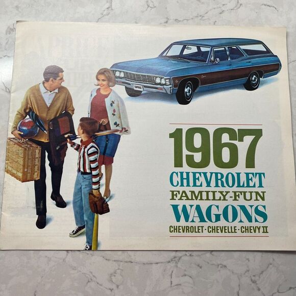 1967 Chevrolet Chevelle and Chevy II Family-Fun Wagons‎ Dealer Sales Brochure - Picture 1 of 13